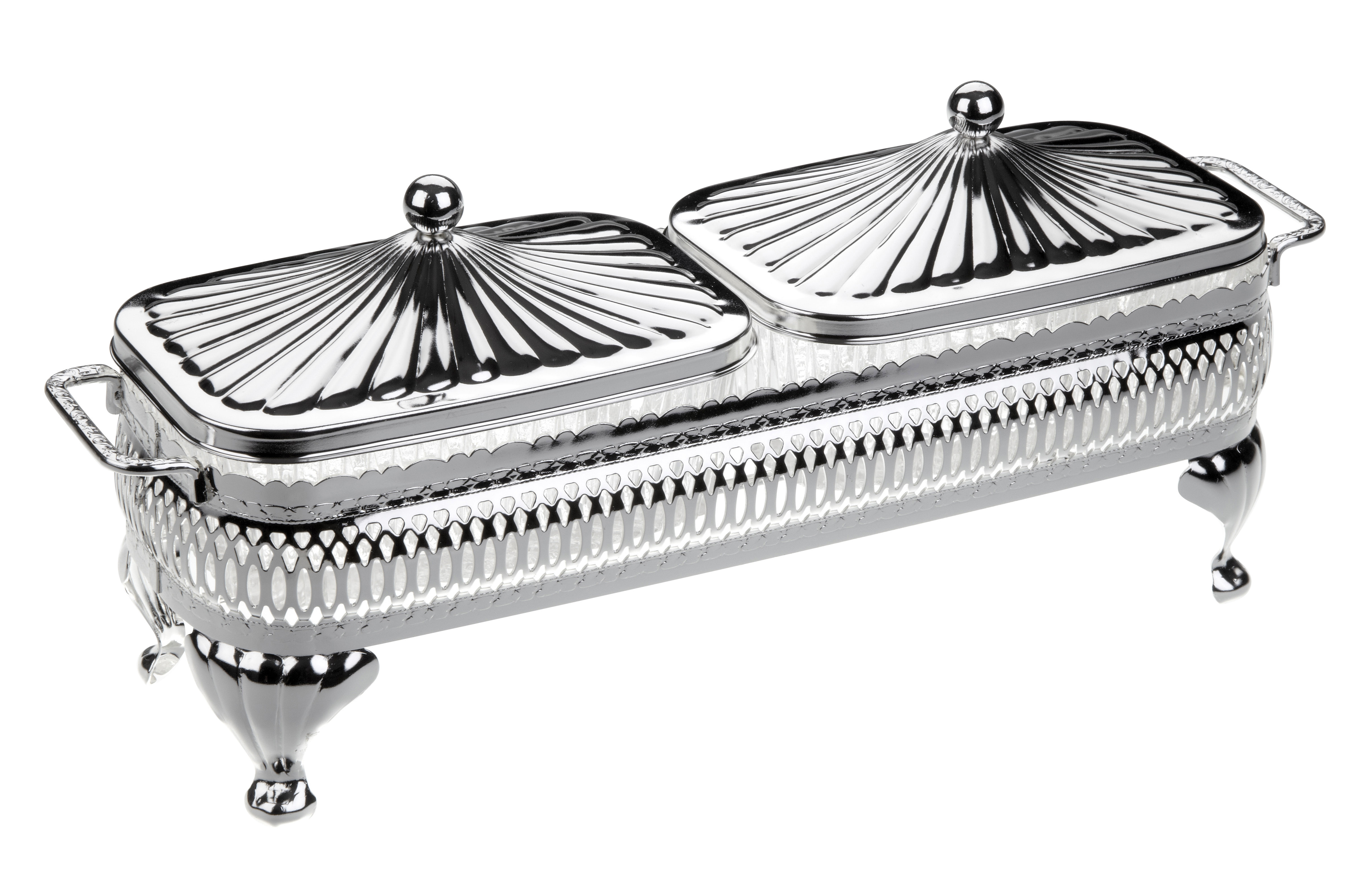 Silverplate 3 Piece Chafing Set on sale